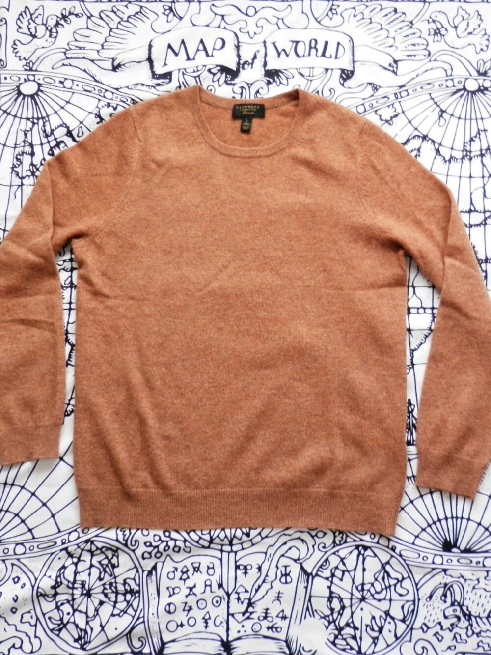 Charter Club Luxury Cashmere Women's Brown Crewneck Sweater, Size L